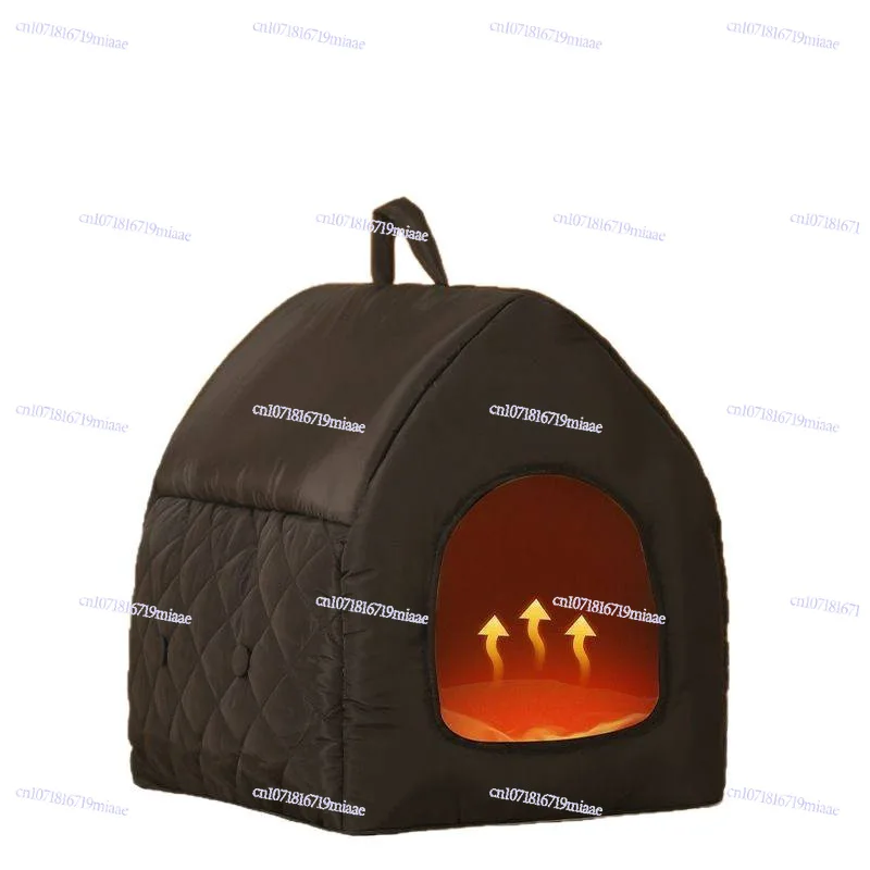 Winter indoor cat litter kennel foldable warm cat litter anti-scratch and anti-bite pet litter