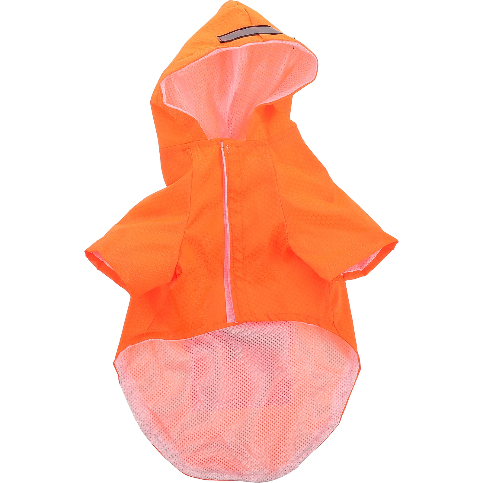 

Pet Dog Raincoat L Size Orange Premium Waterproof Hooded Rainwear with Reflective Trim for Night Safety and Comfort