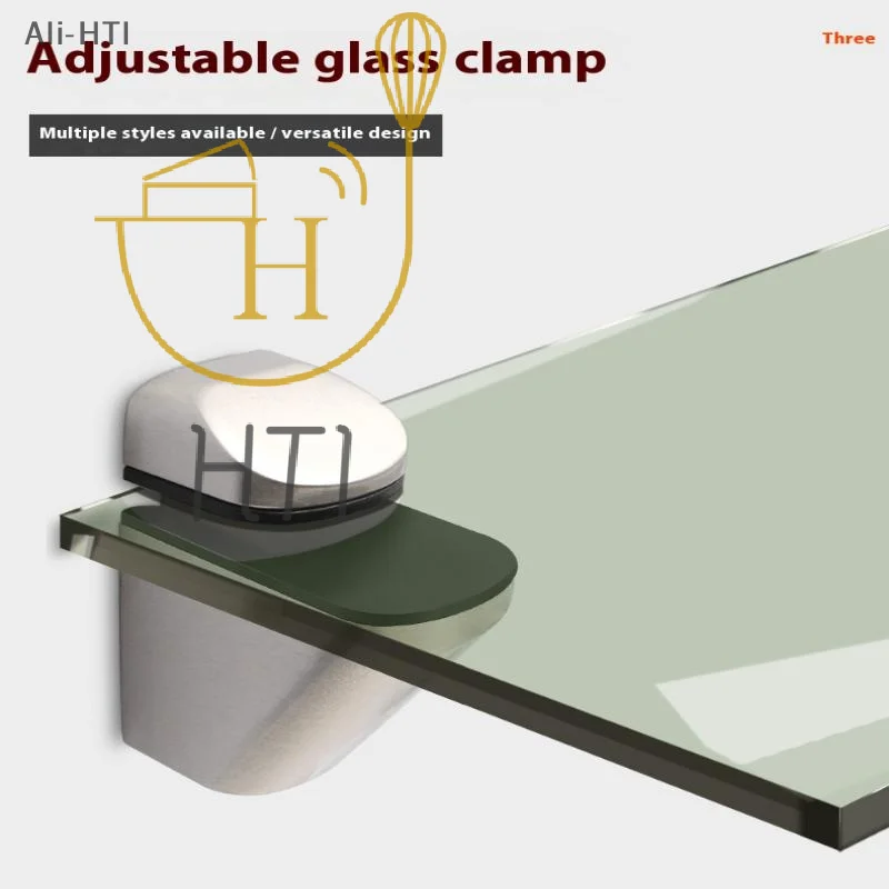 

1 шт. с противоскользящими накладками, регулируемые крепления для полок в ванной, зажимы для деревянных/стеклянных полок, кронштейны из цинкового сплава