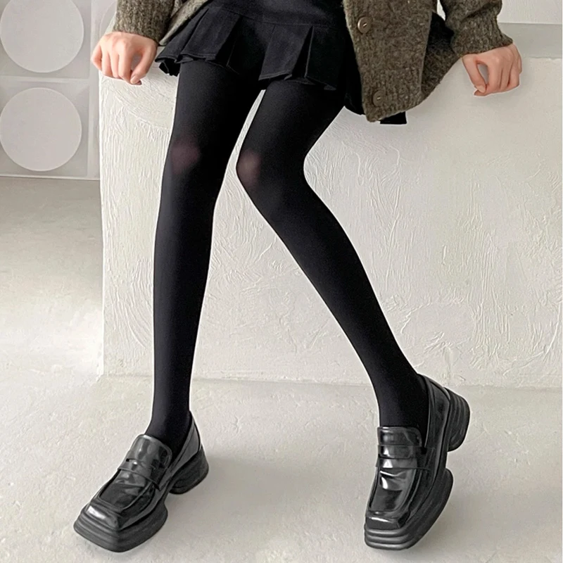 2 أزواج 80D مبهمة الجوارب السوداء المرأة لينة مطاطا جوارب طويلة مريحة بلون جوارب لارتداء اليومي والمكتب