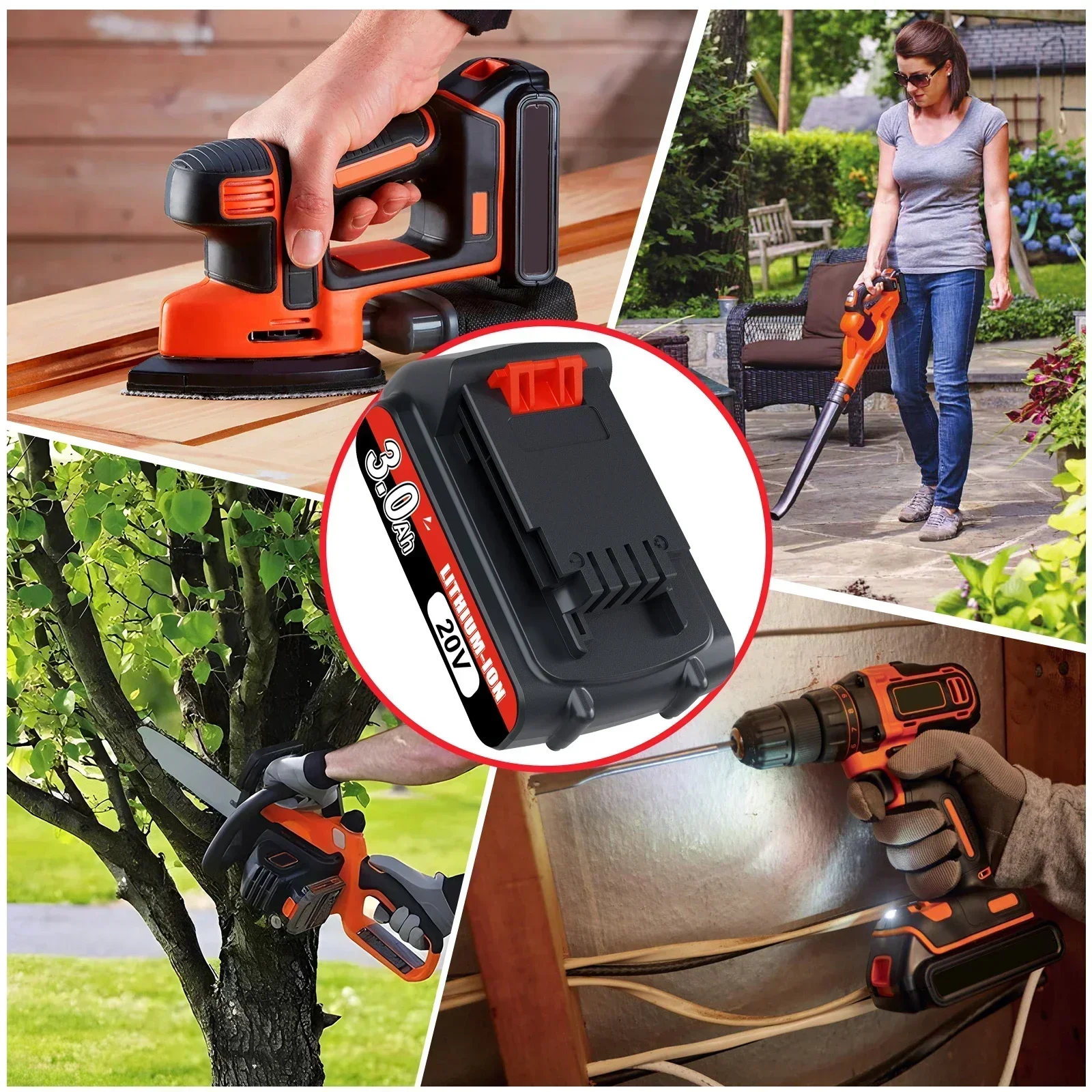 3000mAh LBXR20 Batterij Vervanging voor Black & Decker 20V Lithium Batterij Max LB20 LBX20 LB2X4020-OPE LST220 Snoerloos Power Tool