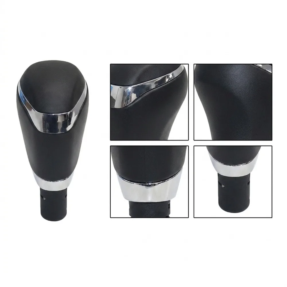 AT Transmission Handle Car Gear Shift Knob Robust ABS Material Bright Black Finish Bright Black For Daily Driving Use