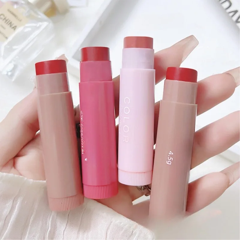 Colored Lip Balm Cute Moisturizing Lip Gloss Long-lasting Waterproof Color Changing Lipstick Girl Lip Makeup Cosmetics Beauty