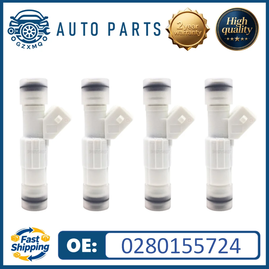 4pcs 0280155724 Fuel Injectors For Megane I Cabriolet 96~99 Megane I Coach 96~99 Sport Spider 95~99 Megane I 96~03 2.0 16V