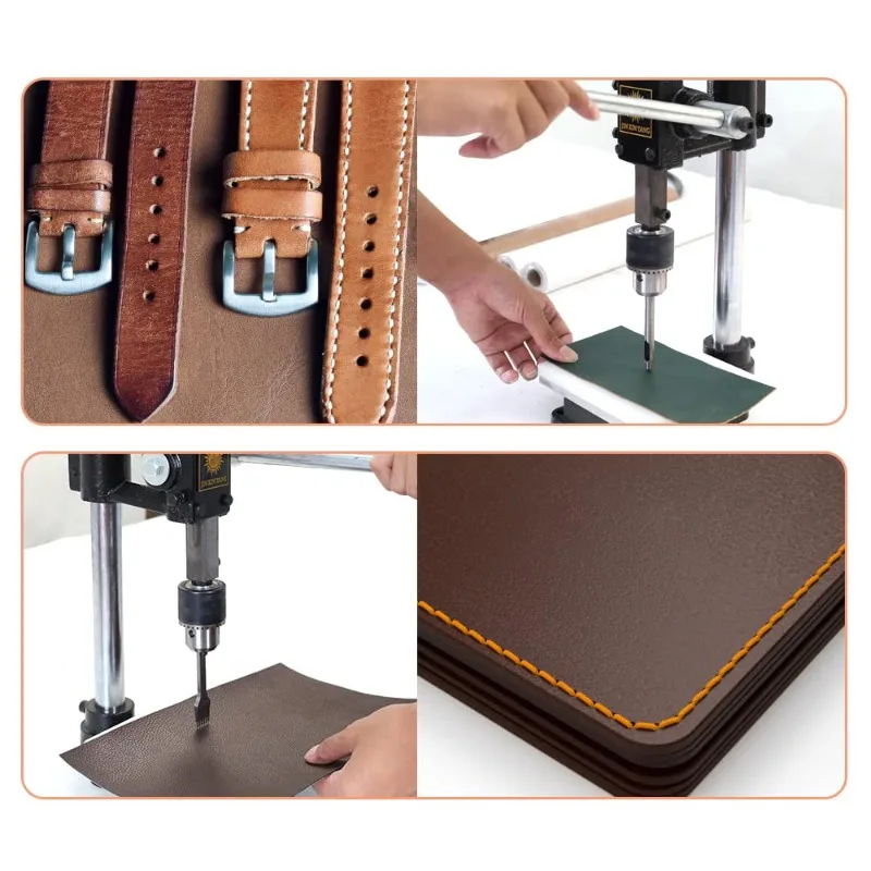 Leather Hole Puncher Hand Punching Machine Manual Press Puncher Punch Tools for DIY Leather Craft Punching