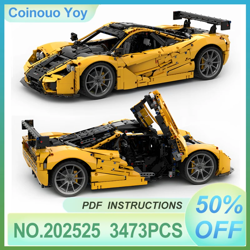 

Comptible 42172 Technical Sports Car Hypercar Building Blocks MOC 202525 Speed Vehicle Brick Assembly DIY Toy Kid Christmas Gift
