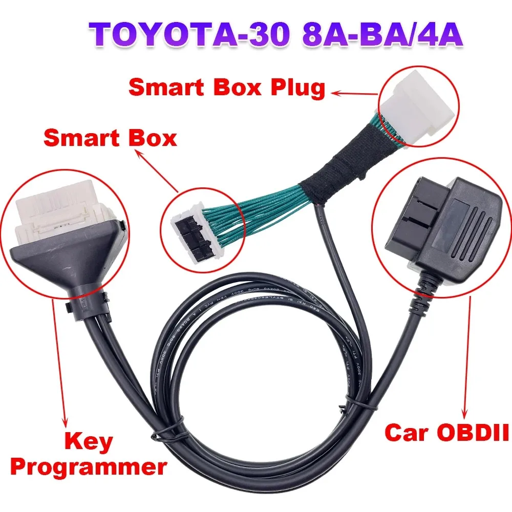 Toyot a-30 Cable 8A-BA 4A Smart Key Cable for OBDSTAR Autel IM508 IM608 K518 Xhorse Key Tool Plus for TMLF19T TMLF19D Toyota-30