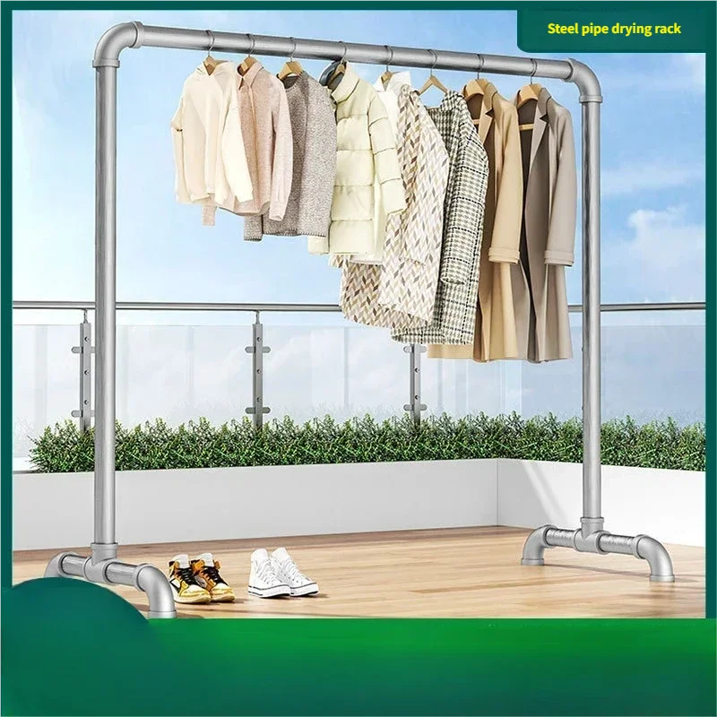 Customized Glossy Iron Floor Standing Clothes Drying Rack For Indoor Use Eco Friendly Winter Quilt Drying Rack