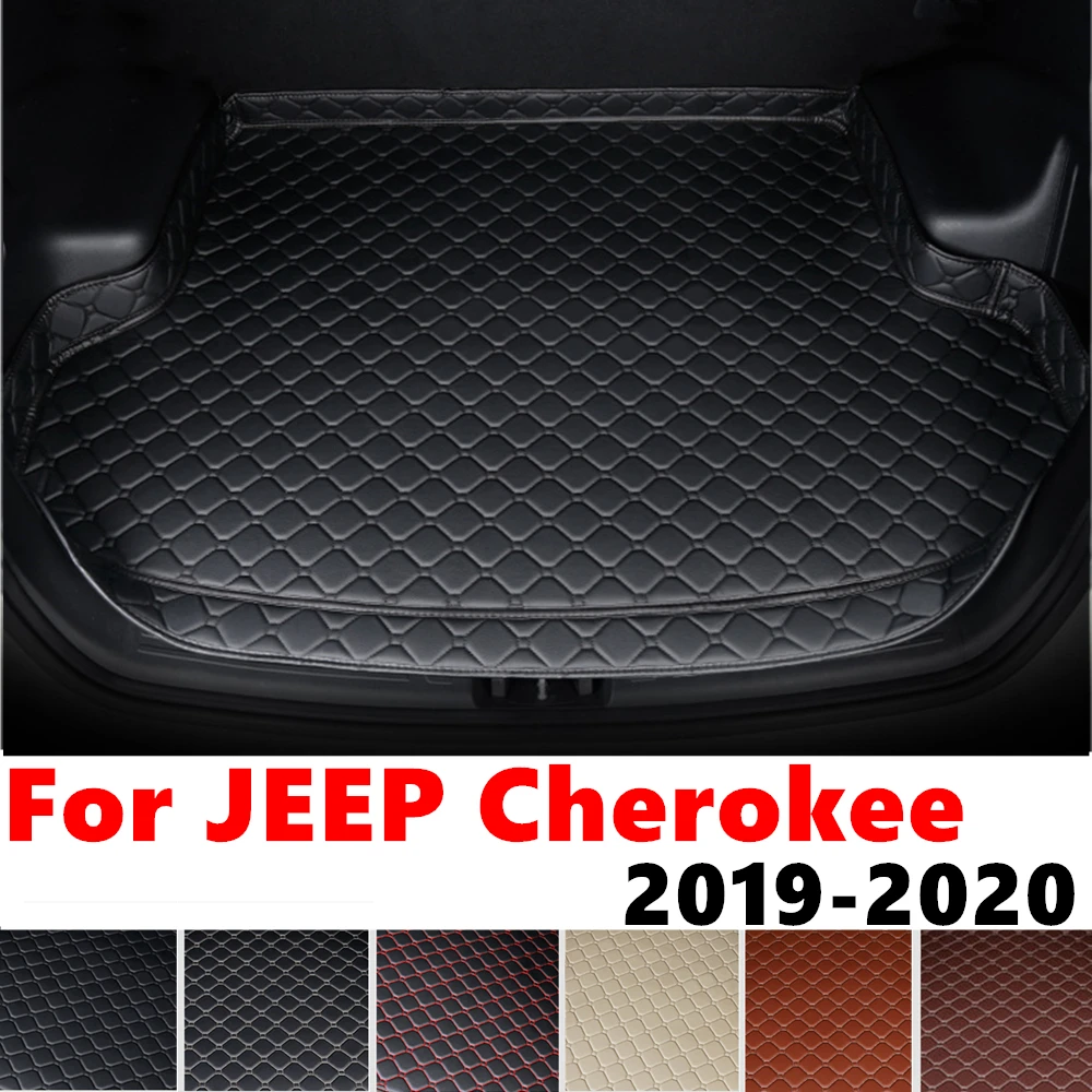 High Side Car trunk mat for JEEP Cherokee 2020 2019 Tail Boot luggage Pad Rear Cargo Liner Protect Cover Interior Accessories