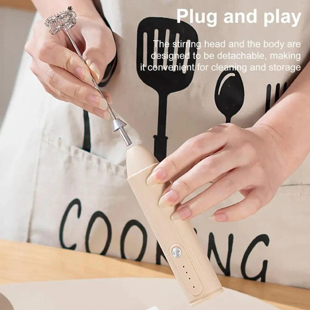 เครื่องตีฟองนมแบบมือถือ, เครื่องตีไข่ 3 สปีด, เครื่องผสมนมกาแฟแบบพกพาขนาดเล็ก, เครื่องผสมแบบชาร์จ USB, เครื่องมือในครัว, เครื่องผสมอาหาร