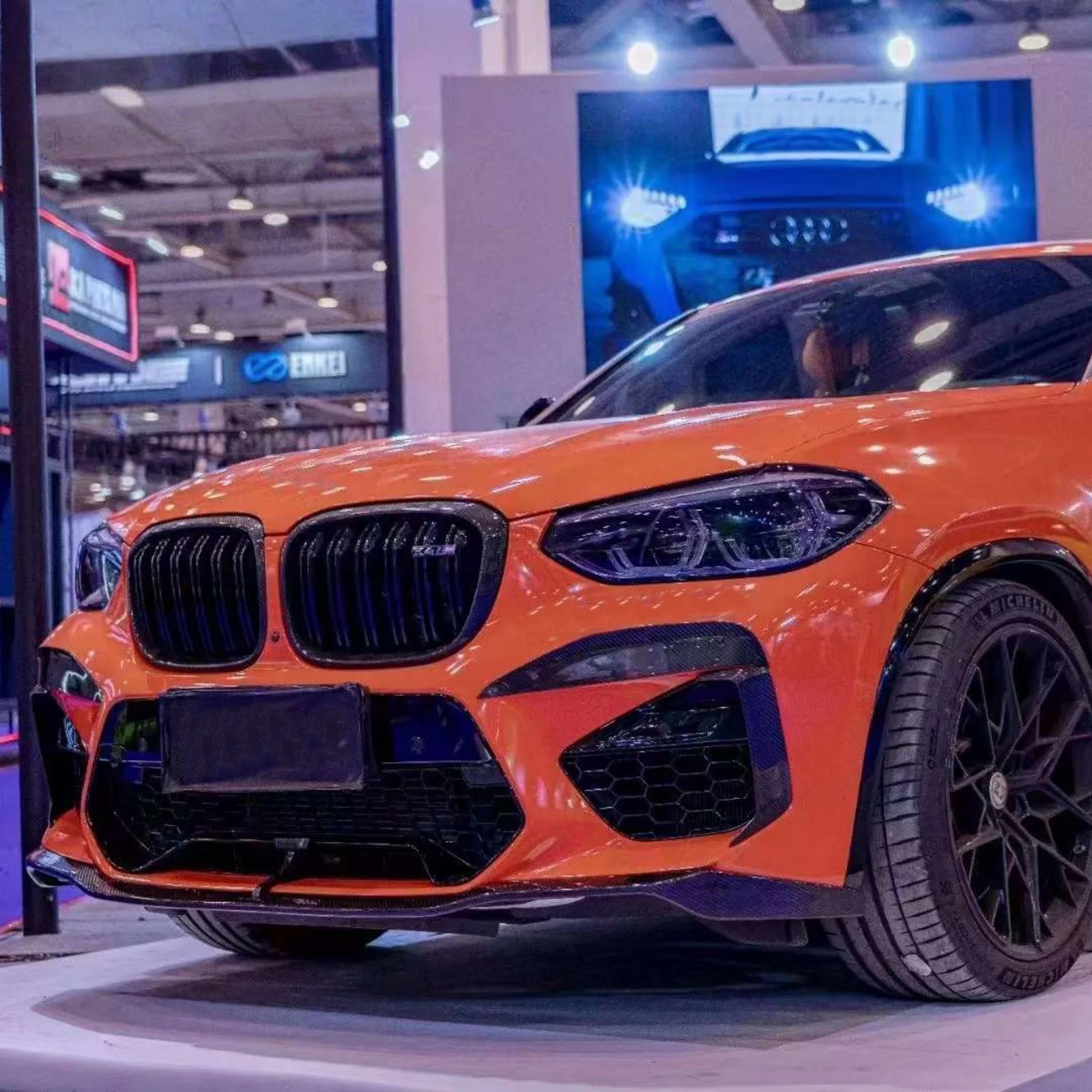 For BMW X3M F97 X4M F98 2019UP REAL CARBON Front Bumper Lip Spoiler BODYKIT