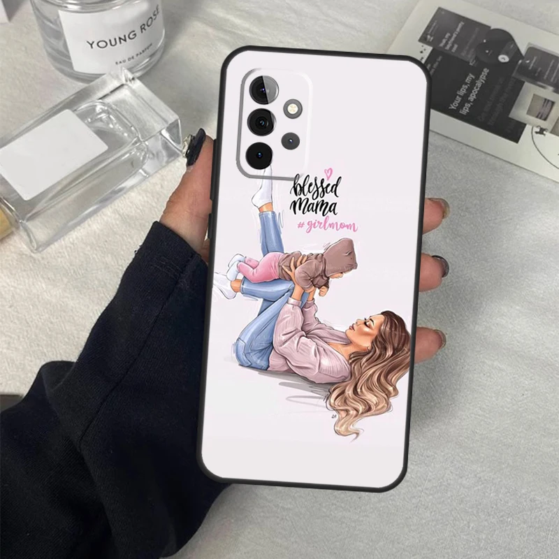 Baby Mom Daughter Girl Son Dad Case For Samsung Galaxy A53 A33 A23 A13 A14 A24 A34 A54 A52 A32 A22 A12 A51 A71 A21S Cover