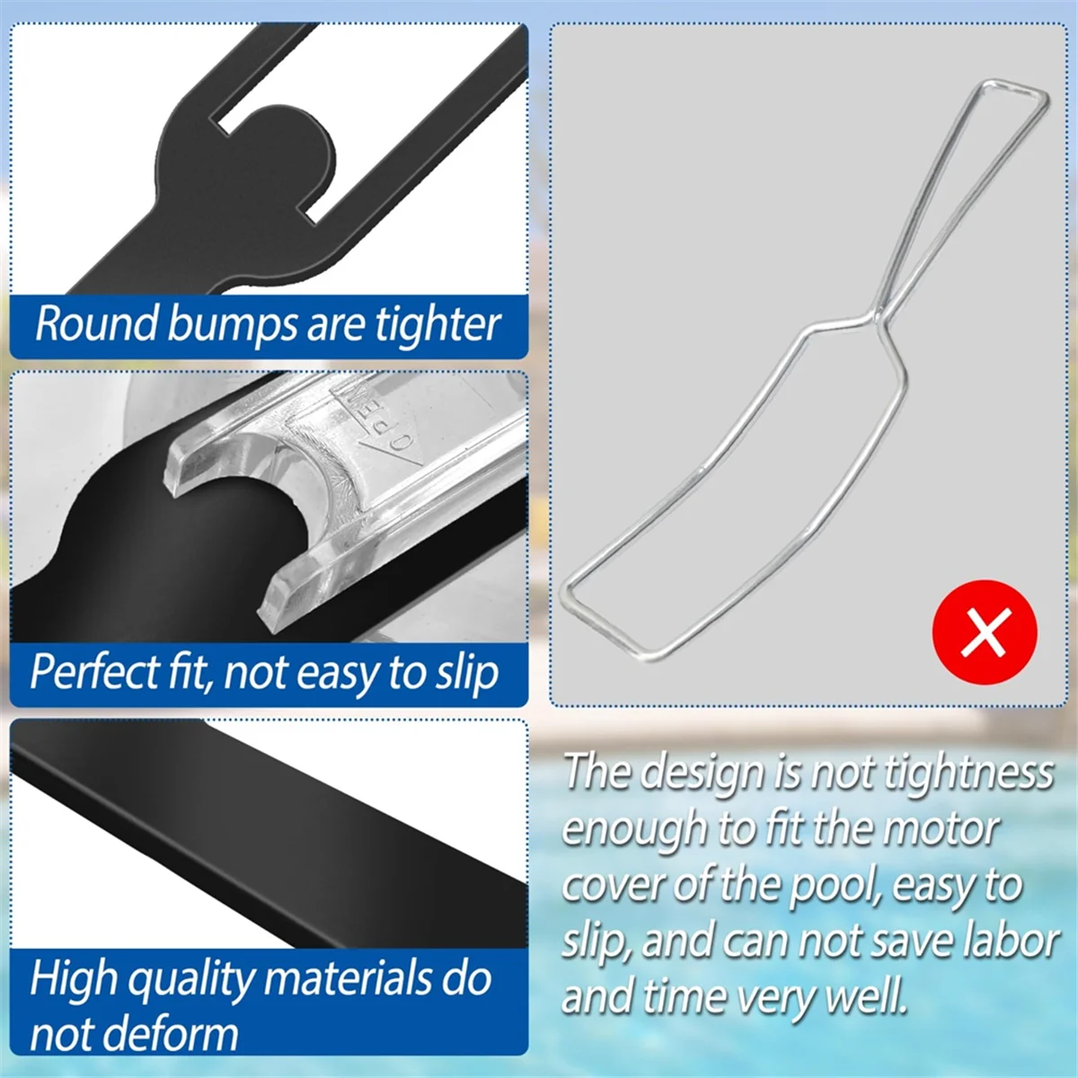 ‌Pool Pump Lid Removal Wrench - Heavy-Duty Strainer Cover Tool for Filter Equipment