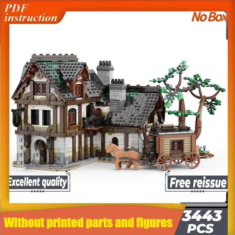 

Средневековый замок, модель Moc, строительные кирпичи, средневековая таверна, технология, модульные блоки, подарки, игрушки, наборы «сделай сам», сборка, Рождество