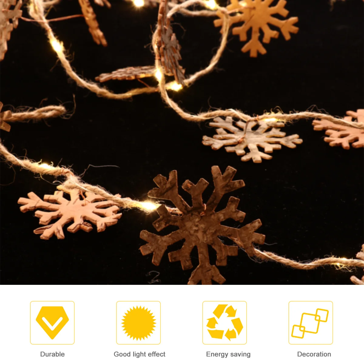 1 Set Snowflake Lamp String Led String Light -Powered Party Decoration For Holiday Wedding Event Indoor Outdoor Lighting