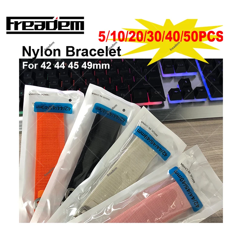 Nylon Bracelet Watchband Bracelet Strap for 49mm 45mm 44Mm 40mm