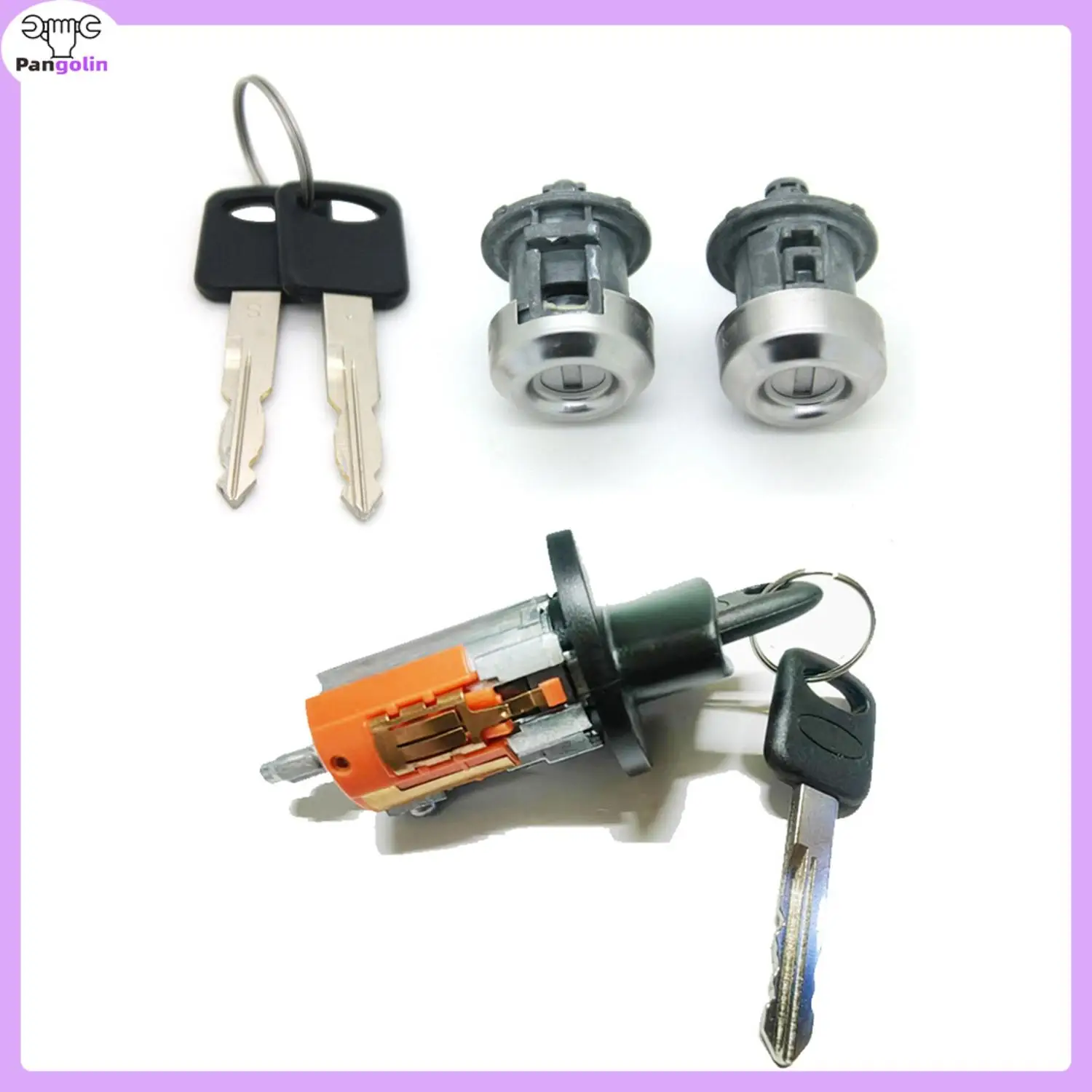 

3pcs 707624 703362 Ignition & Door Lock Cylinder Set with Keys For Ford F250 F-250 XL Flotillera Super Duty 2005-2007 Car Parts