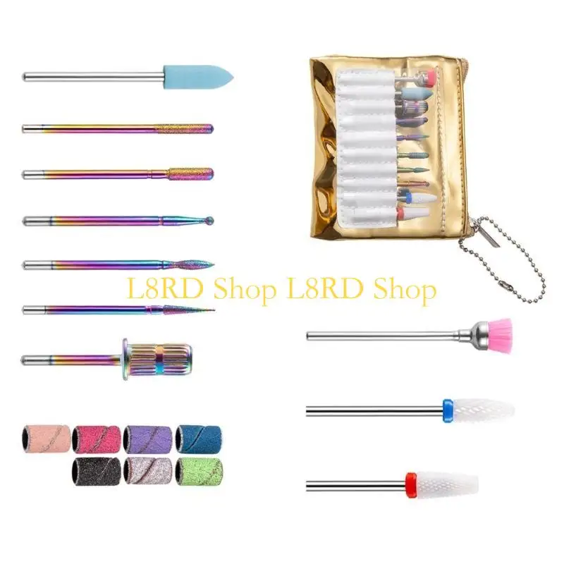 L8RD Các bit Tail đa năng đa năng đặt tập tin móng điện và công cụ thép vonsten gel acrylic cho Salon sử dụng tại nhà