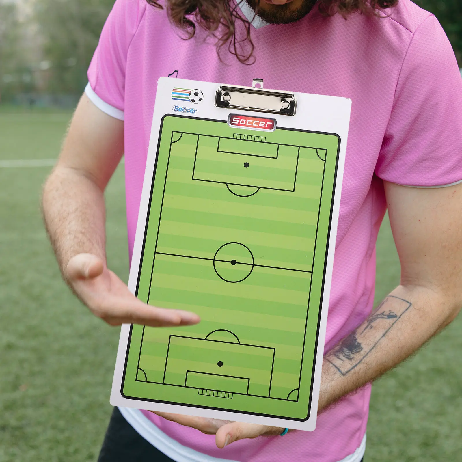 Football Match Tactical Board Soccer Strategy Coaching Training Planning Reusable Writing Competition Sports Clipboard