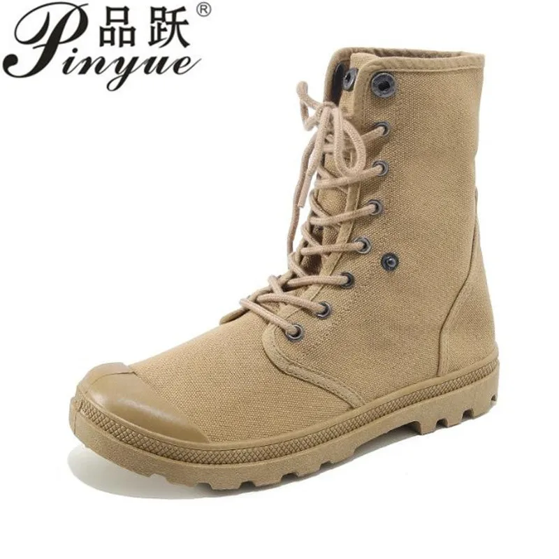 Men Boots Shoes Male Desert Work Ankle Botas Men\'s Working Hunting Stitching Canvas Motorcycle shoes Ankle boots 39 45