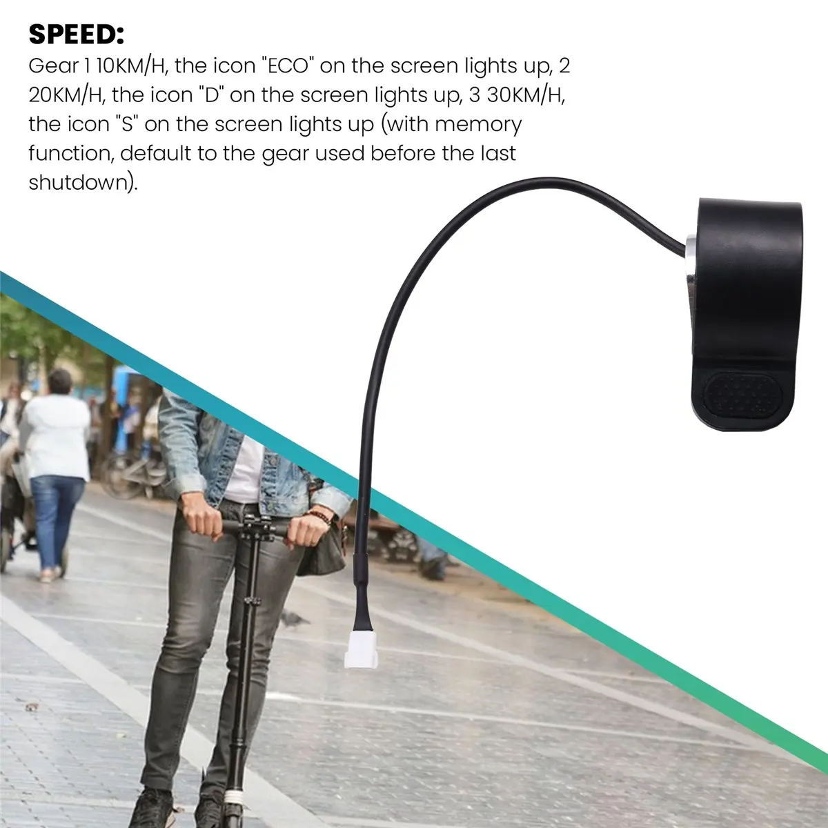T34C 36V 350W Controller Dashboard Accelerator Scooter Replace Kit for E-Scooter Controller Dashboard Accelerator Scooter