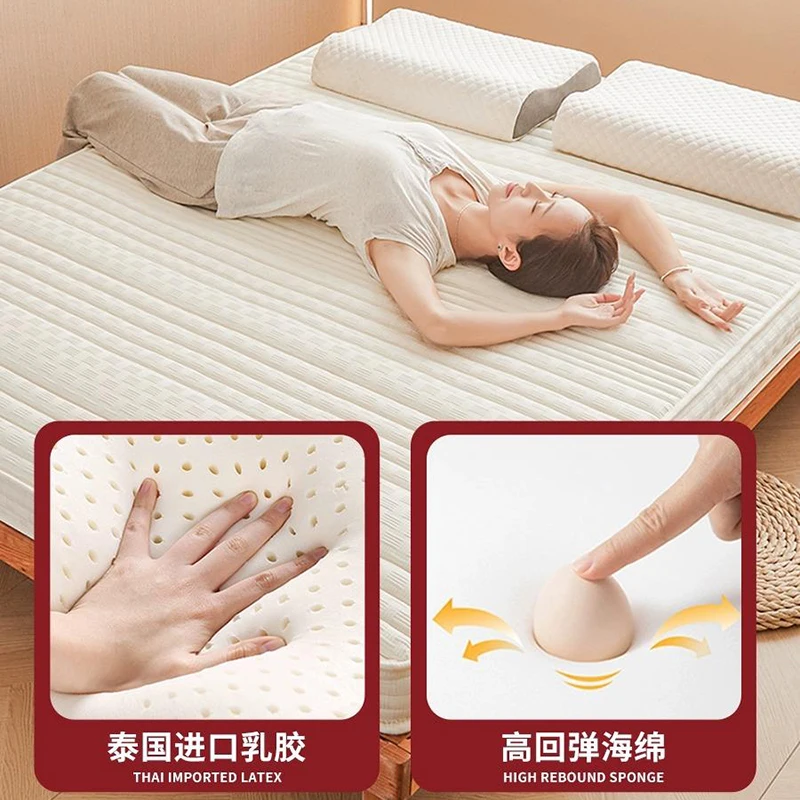 Latex mattress upholstered Home bedroom dormitory student single bed mattress Sponge mat folded