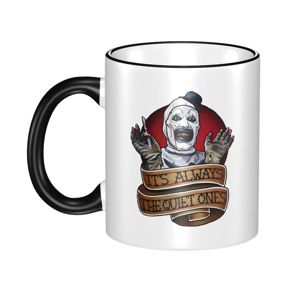 

Terrifier 2 Coffee Mug Funny Horror Movie Halloween Tea Cups For Home