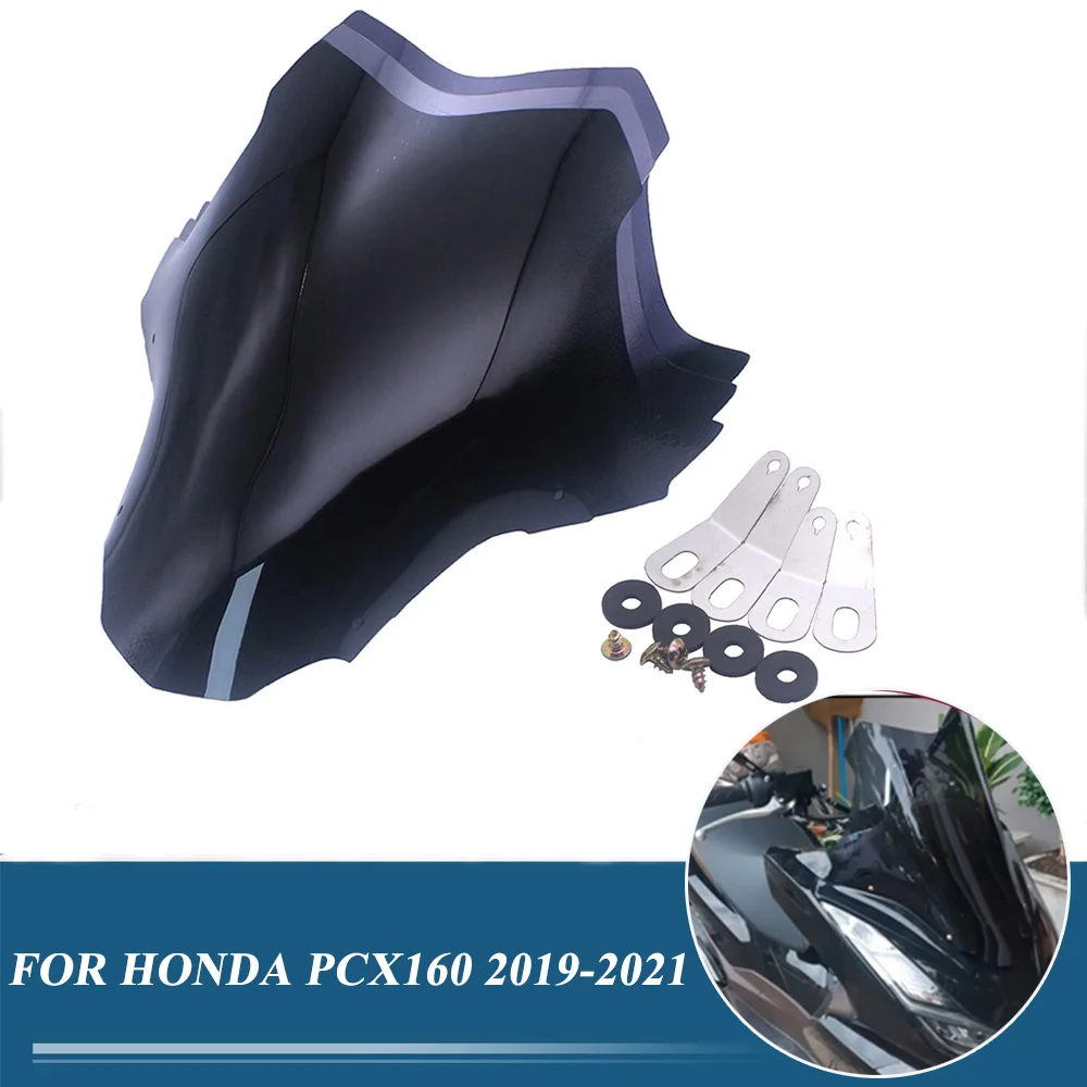 

For Honda PCX160 PCX 160 2019 2020 2021 Motorcycle Windshield Double Bubble Windscreen Screen Wind Deflectors
