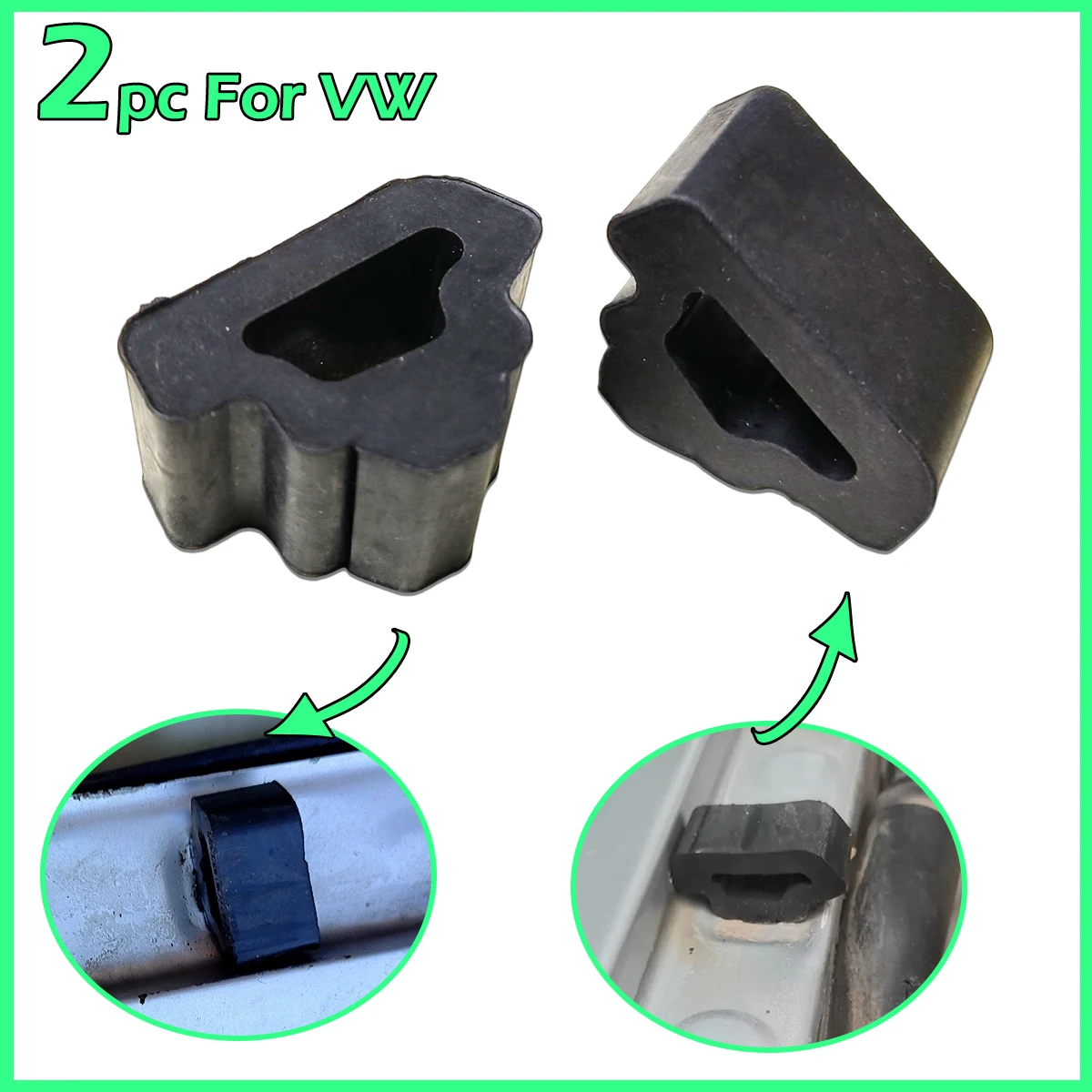 

2pc For Vw Golf Mk2 Corrado 50 Engine Cover Bonnet Wing Guide Hood Stop Buffer Triangle Damping Block Pad Cushion Durable Replac