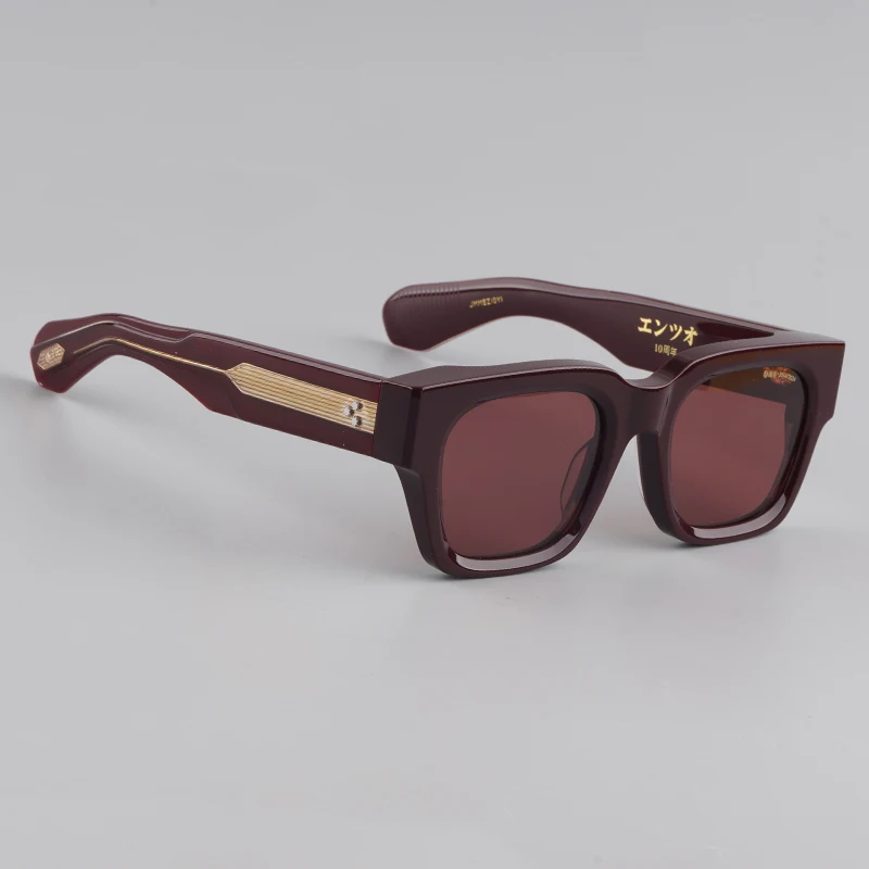 JMM ENZO 10th الذكرى النظارات الشمسية سميكة خلات مربع مصمم اليابان اليدوية Uv400 النظارات الطبية البصرية