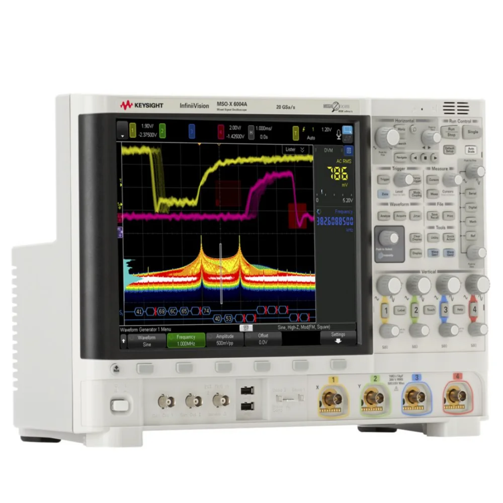 Keysight MSOX6004A high-end Oscilloscope12.1-inch Zone touch triggering, voice control，1GHz-6GHz，4+16channels，20GSa/s