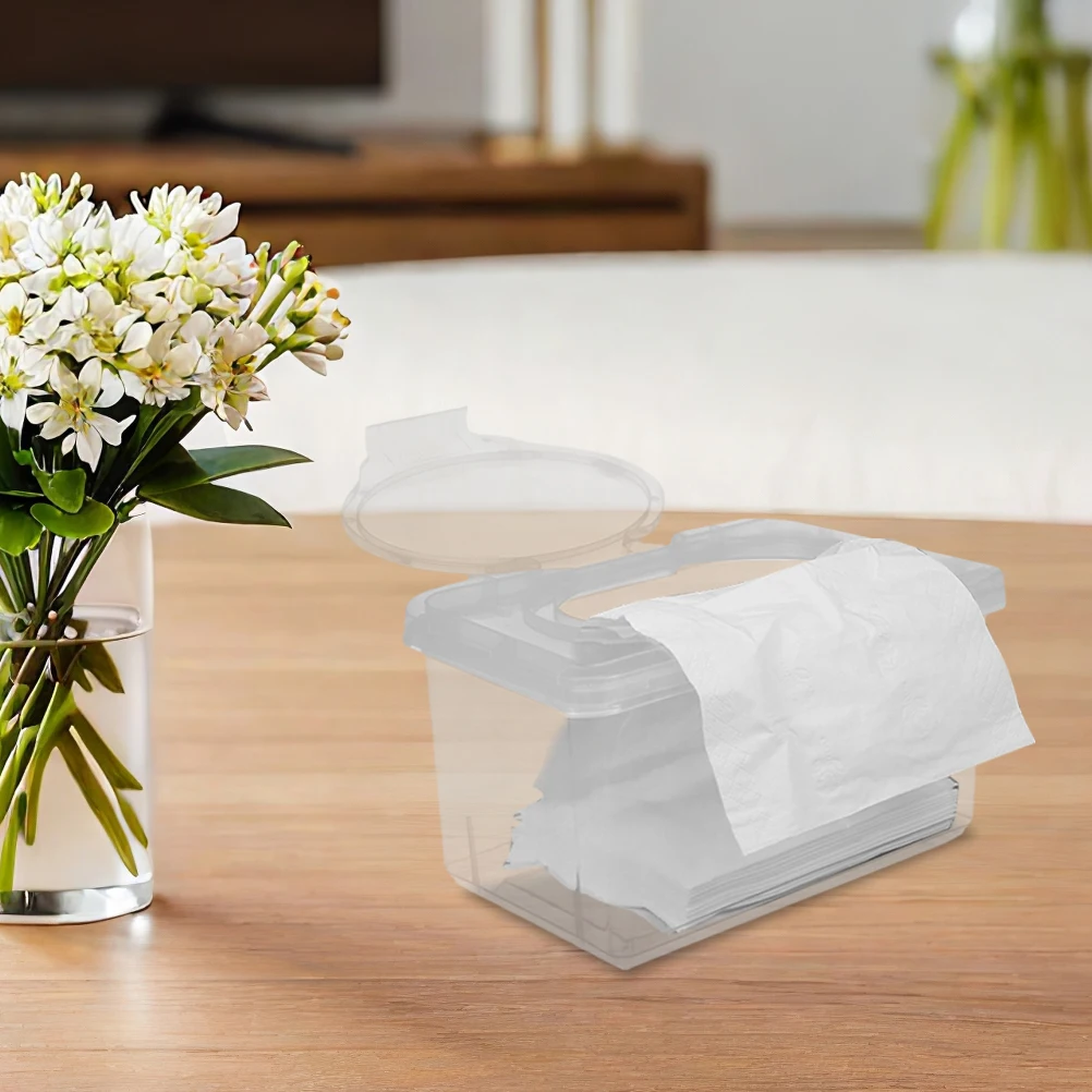 

2 Pcs Baby Wipes Dispenser Reusable PP Travel Size Face Cleansing Holder Refillable Container Wet Wipe Box Bathroom Bedroom