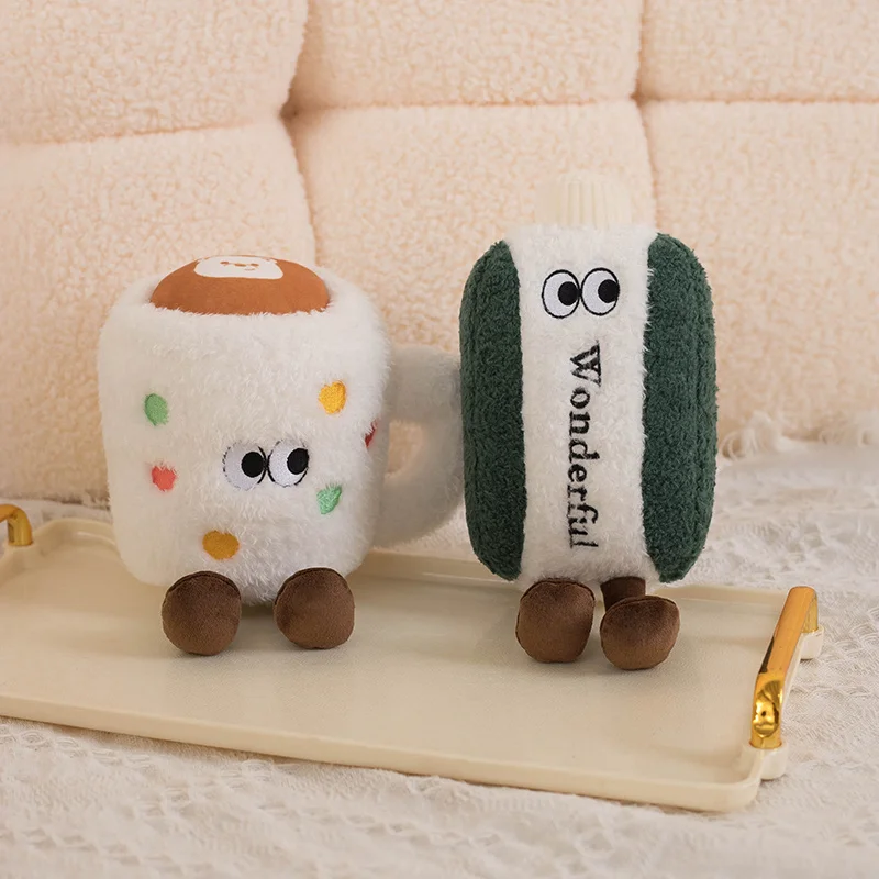 

Кофейная чашка, плюшевая игрушка, мультяшные настольные украшения, украшение для дома, спальни, комфортная мягкая кукла, подарок, товары для домашних животных