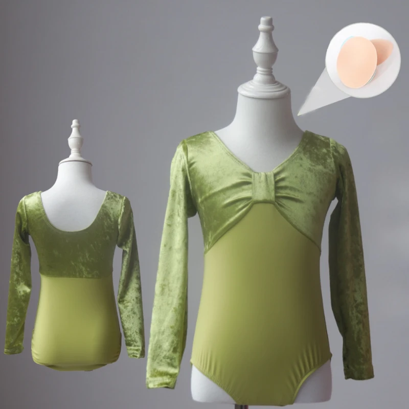 Top da allenamento per abbigliamento da ballo per balletto morbido e confortevole di nuovo arrivo per ragazze Top a maniche lunghe per danza cinese autunno/inverno per ragazze