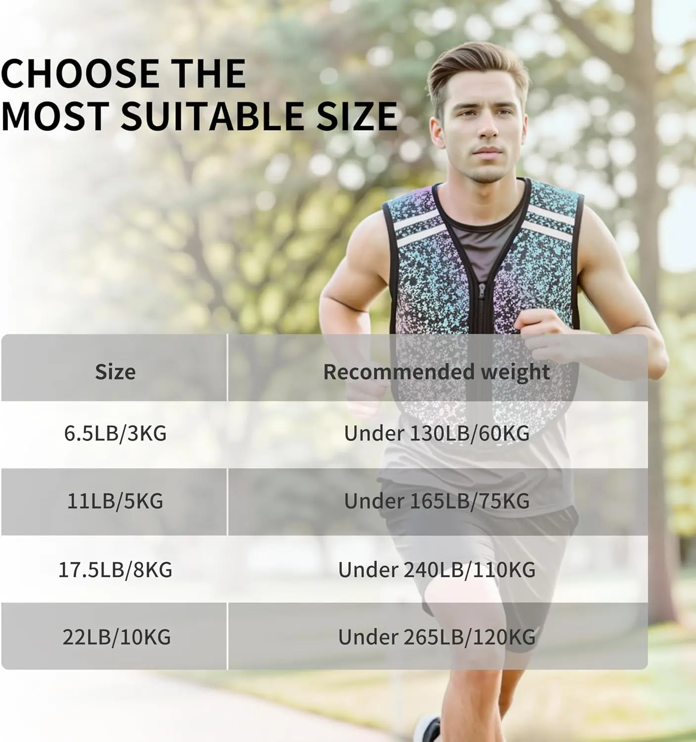 Fitness Workout Weight Loss Strength Training Soft Washable Reflective Adjustable Weighted Vest