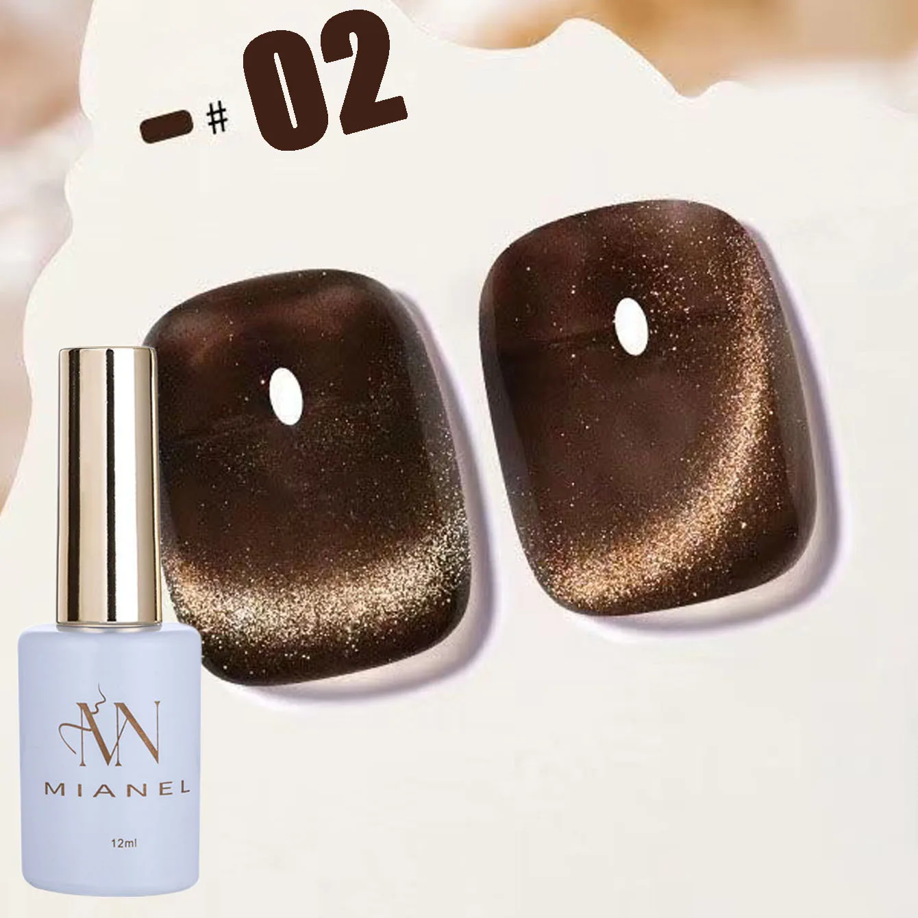 12 مللي 1 قطعة عيد الميلاد الخريف مبيعا أسود براون اللون سبج الذهب كريستال القط العين هلام البولندية مسمار الأحمر صالون الأظافر استخدام #4