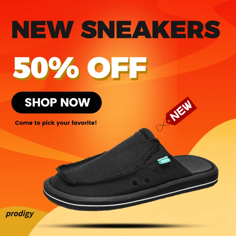 

Men Half Slippers Anti-slip Men's Casual Canvas Shoes Lightweight Male Flat Slippers Breathable Fashion Slip on Flats Outdoor