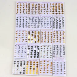 24Pairs/Lot Sweet Stainless Steel Earrings Mixed Colors Simple Style Give Good Friends Daily Party Jewelry