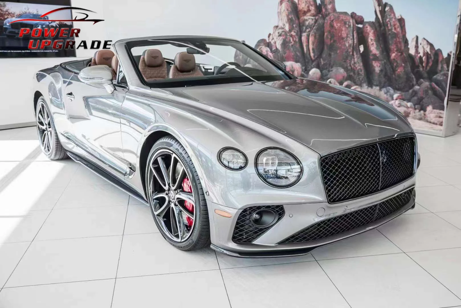 For Bentley Continental GT W12 Style Carbon Fiber Body kit Front Bumper Lip Side Skirts Diffuser Spoiler Body Kit