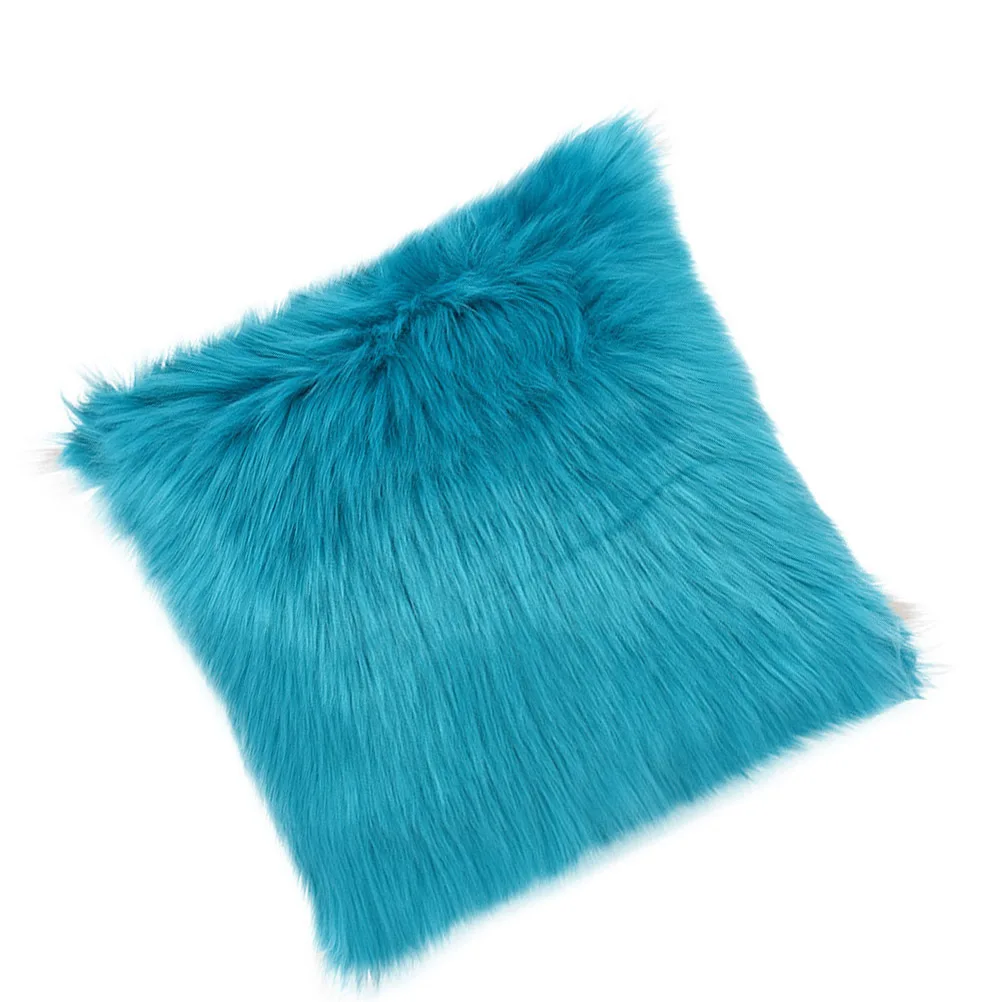 

1Pcs 45x45cm Wool Cushion Cover Natural Look Decorative Throw Pillow Case Ideal Gift for Housewarming Blue Pillowcase