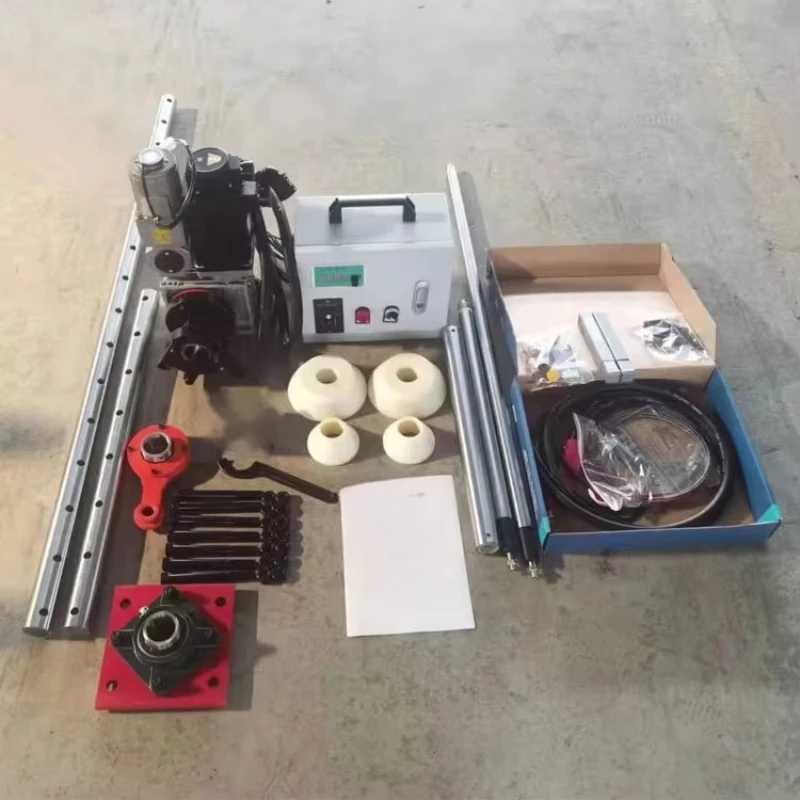 Excavator, line boring welding machine with portable intelligent boring machine and welding machine