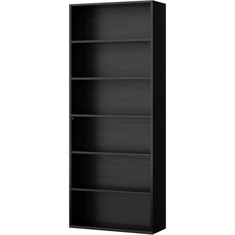 

Bookshelf,6-Tier Open Bookcase and Bookshelves,6 Shelf Display Storage Shelves Floor Standing 70.6 inches Tall Bookcase for Hom