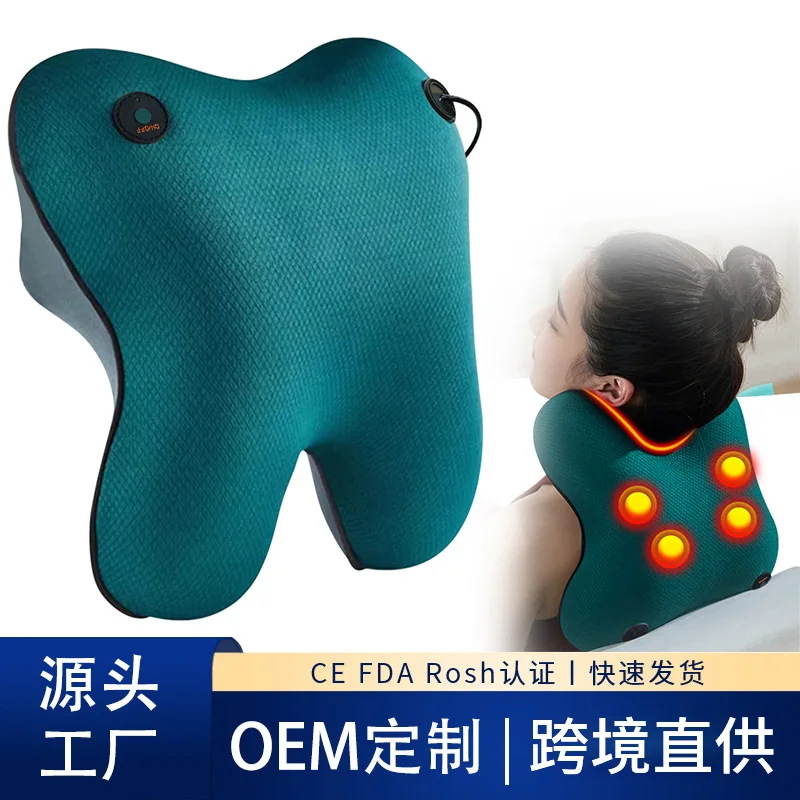 

-BordertemuSelection Waist Back Cervical Spine Shoulder Neck Massage Instrument Pillow Whole Body Multifunctional Massager