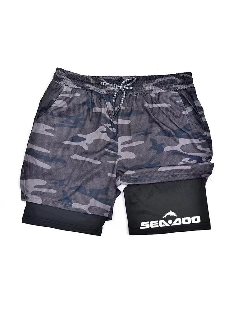 Men's Anime Hunter x Hunter Gym Shorts Bilayer 2-in-1 Breathable Quick-drying Absorb Sweat Sports Short Gym Jogging Pants df0571