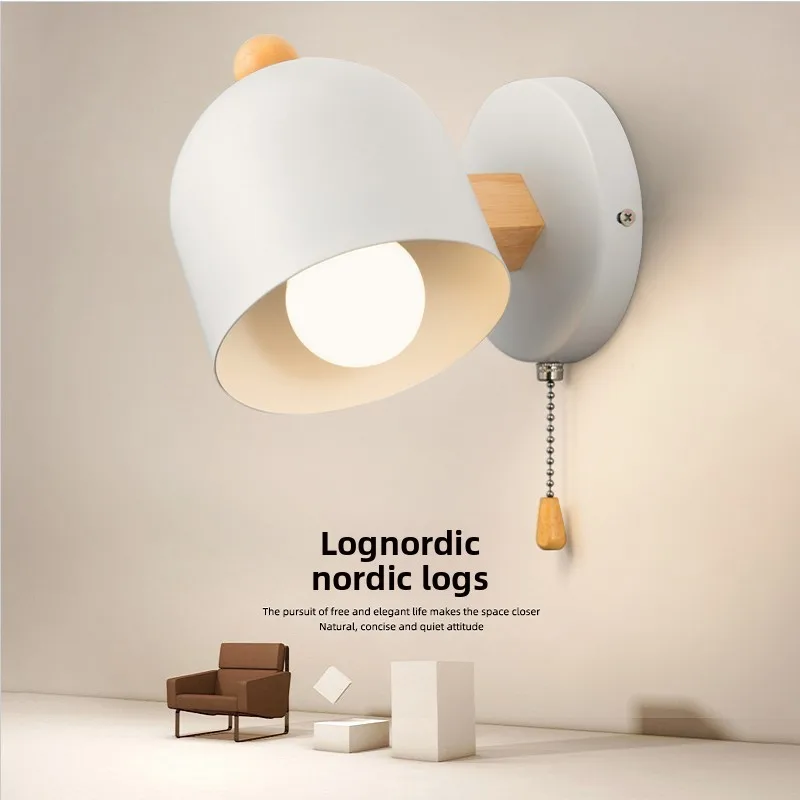 مصابيح حائط من الحديد الفني بجانب السرير النورديك لغرفة النوم والممر والفندق والدراسة والديكور الداخلي للمنزل وإضاءة الشرفة #1