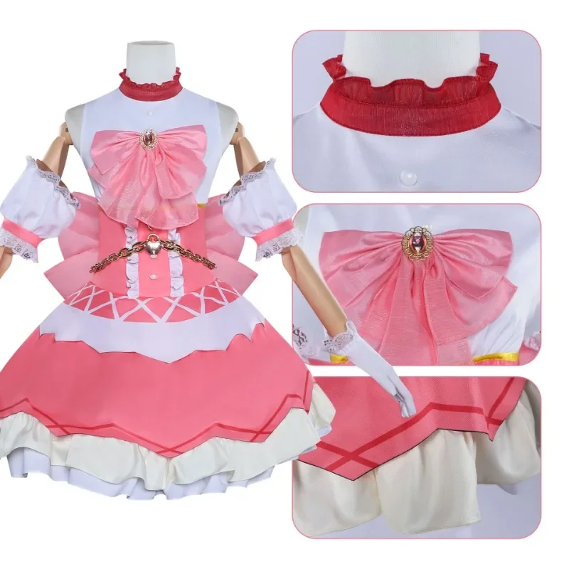 Kostium Cosplay Anime Magical Girl Puella Magi Madoka Magica Kaname Madoka Sukienka Karnawałowa na Halloween dla Kobiet