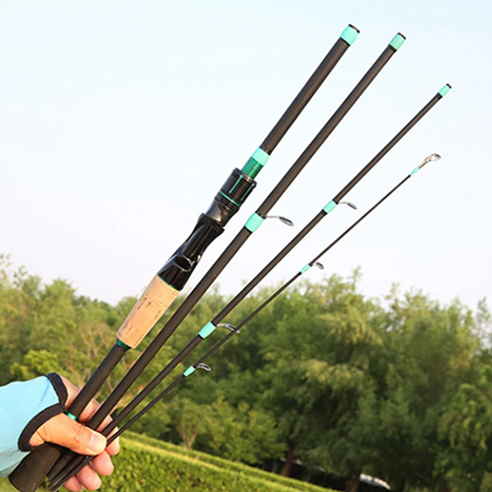 Fishing Rod 1.65m-2.1m 4-5 Section Fiber Glass Spinner Baitcasting Fishing Pole M Tone For Carp Fishing Fishing Accessories