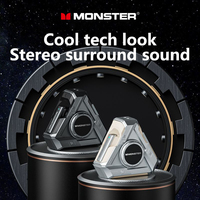 Monster XKT22 Wireless Bluetooth 5.4 Headphones Gaming Earbuds Cool Triangle Design Gamer Headset TWS Noise Reduction Earphones