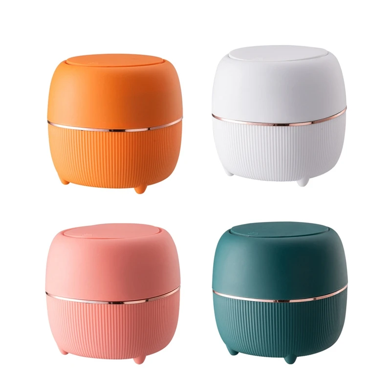 Fashion Desktop Trash Can Creative Dustbin Bin Household Mini Bedside Waste Bin Tea Table Small Garbage Bucket