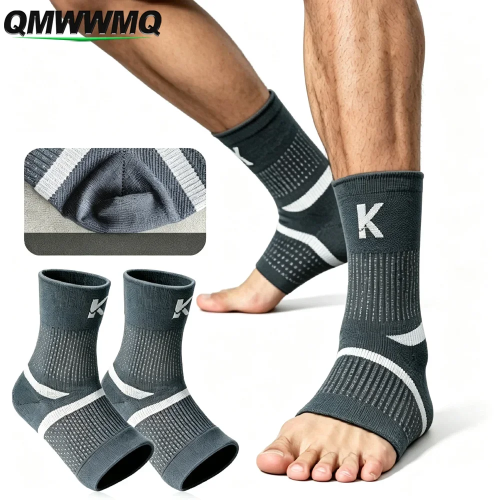 1 Pair Compression Ankle Support Stabilizer Sock, Elastic Ankle Brace Sleeve for Plantar Fasciitis, Achilles Tendonitis & Sports
